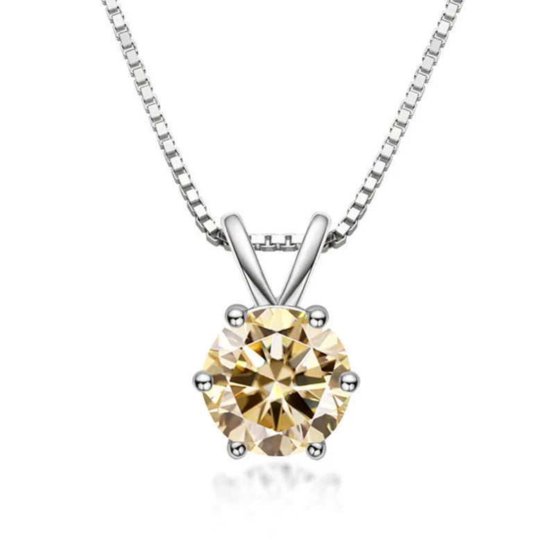 Collana Solitaire Elegante con Moissanite