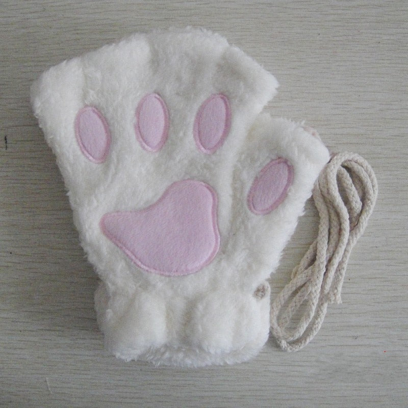 Kitty | Guanti senza dita con impronta di zampa