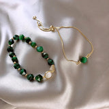 Set di Braccialetti Eleganti Verdi
