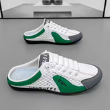 Sneakers slip-on da uomo color block con retro scoperto