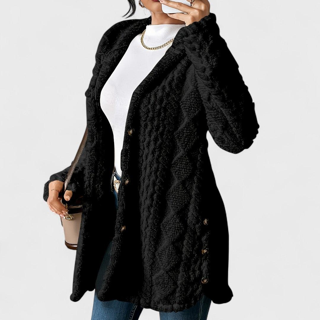 Elżbieta - Cardigan con Cappuccio Caldo