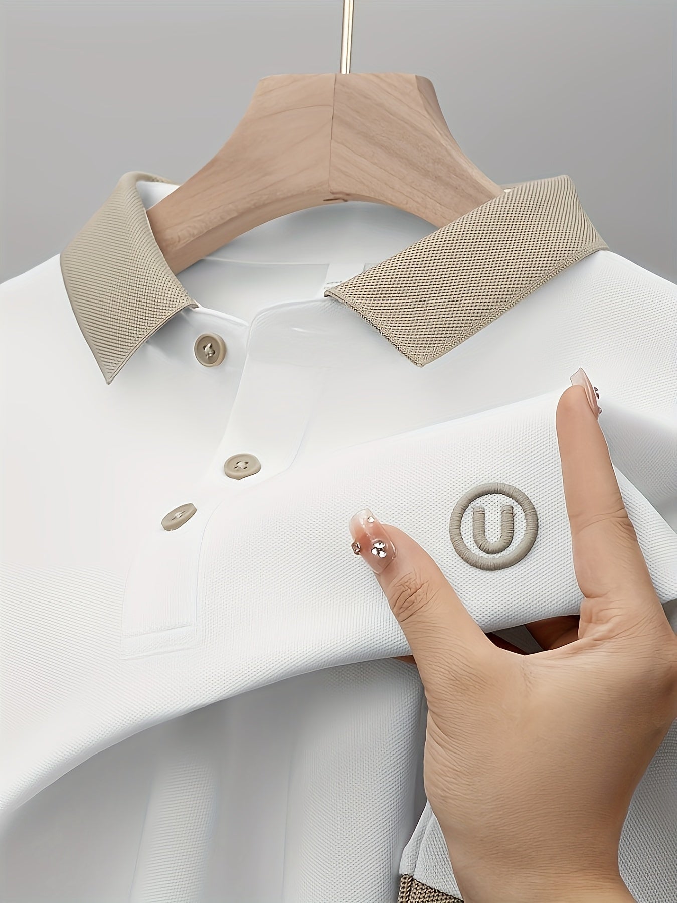 Finn™ - Polo da uomo ricamata a maniche corte