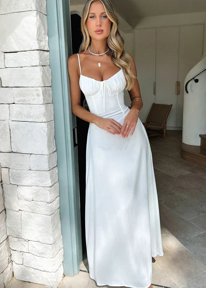 Abito lungo da donna con coulisse