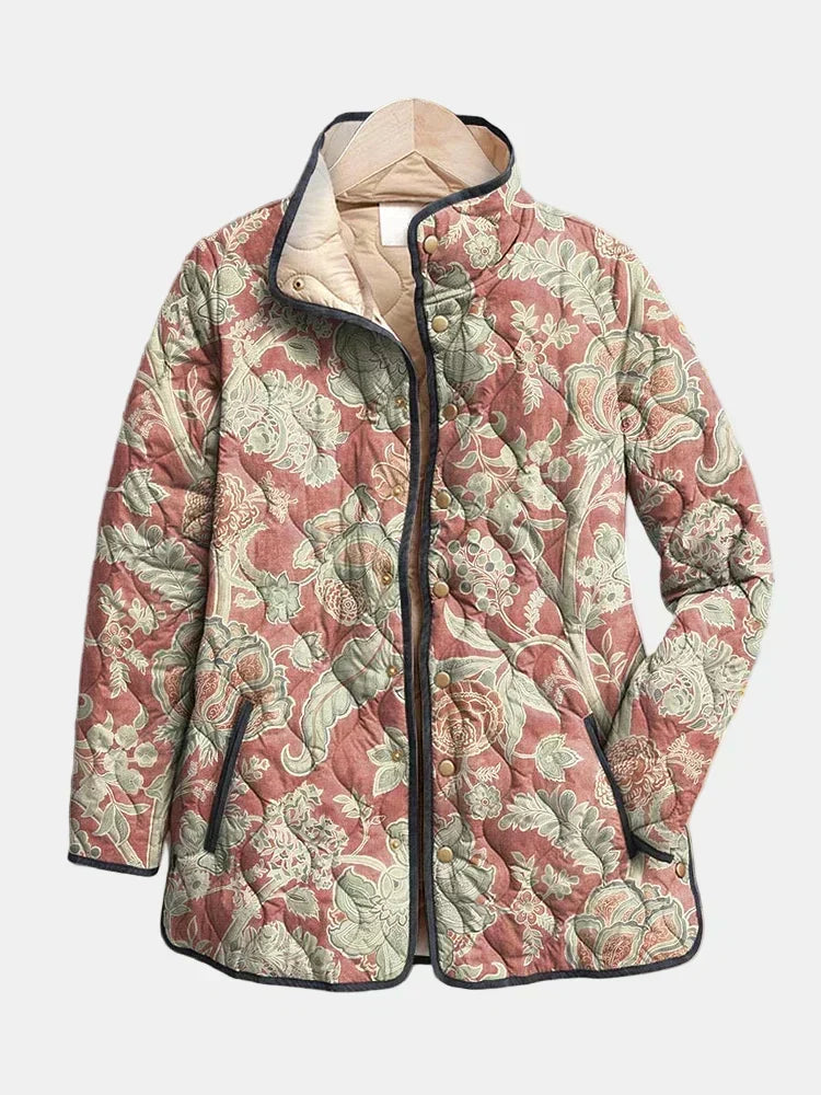 Naya | Giacca Casual Trapuntata Vintage a Fiori