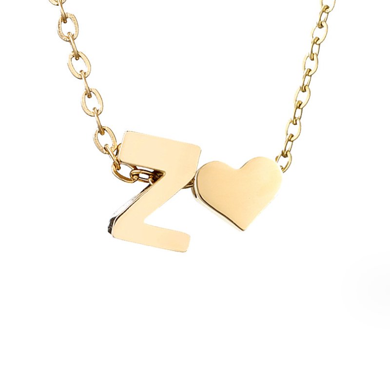 Collana Iniziale Senza Tempo con Pendente a Cuore