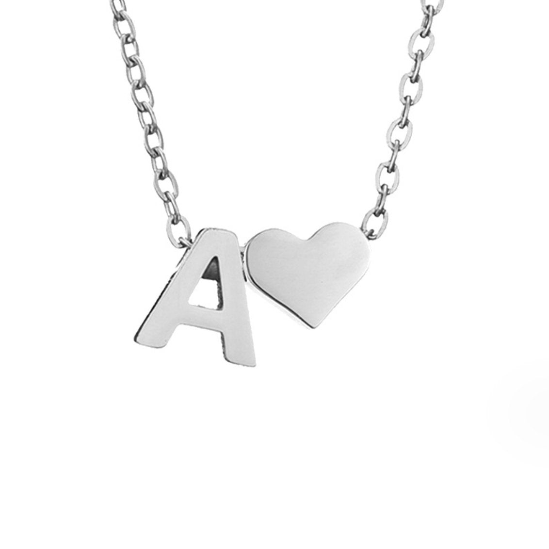 Collana Iniziale Senza Tempo con Pendente a Cuore