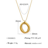 Collana Ovale Dorata in Oro Placcato