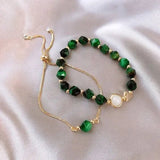 Set di Braccialetti Eleganti Verdi