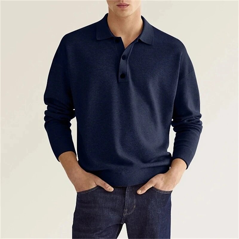 JAMES - ELEGANTE POLO DA UOMO A MANICHE LUNGHE